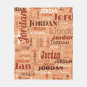 Terracotta Cinnamon Repetiername Moderner neutrale Fleecedecke (Vorderseite)