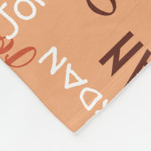 Terracotta Cinnamon Repetiername Moderner neutrale Fleecedecke (Ecke)