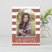 Terracotta Class of 2023 arch Foto Abschluss Ankündigung (Stehend Vorderseite)