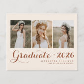 Terracotta Class of 2025 Foto Collage Abschluss (Vorderseite)