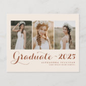 Terracotta Class of 2025 Foto Collage Abschluss (Vorderseite)