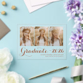 Terracotta Class of 2025 Foto Collage Abschluss Acryleinladungen (In Situ (Hochzeit))