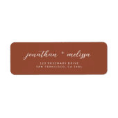 Terracotta Classic Calligraphy Wedding Address (Vorne)