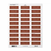 Terracotta Classic Calligraphy Wedding Address (Vorne)