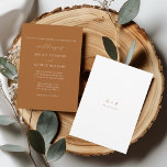 Terracotta Classic Einladung<br><div class="desc">Kühne. elegant. Zeitlos. Diese Minimalistische Hochzeitseinladung ist die perfekte Wahl für Paare, die ein gepflegtes Design mit einer raffinierten Note schätzen. Diese Einladung mit einem eleganten, orangefarbenen Hintergrund, knusprigen weißen Texten und eleganter Typografie verströmt moderne Raffinesse und behalte gleichzeitig den Fokus auf die wichtigsten Details. Sie ist für zeitgenössische Hochzeiten,...</div>