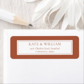 Terracotta Classic Moderne Rücksendeadresse (Insitu)