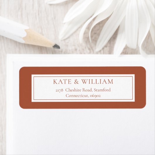 Terracotta Classic Moderne Rücksendeadresse (Insitu)