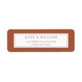 Terracotta Classic Moderne Rücksendeadresse (Vorne)