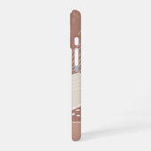 Terracotta Clay Boho Tropical Monstero Leaf iPhone 16 Hülle (Linke Seite)