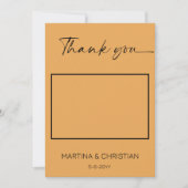 Terracotta Clay Wedding Danke Foto Karte (Vorderseite)