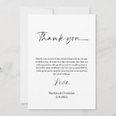 Terracotta Clay Wedding Danke Foto Karte (Rückseite)