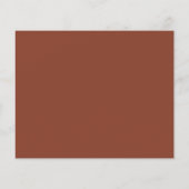 Terracotta Clean Details Einfaches Hochzeitbudget Flyer (Hinten)