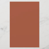 Terracotta Clean Line Hochzeitsmenü (Rückseite)