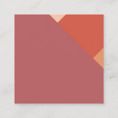 Terracotta Color Block QR Code Hochzeitswebsite Begleitkarte (Rückseite)