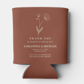 Terracotta Cotton Blume Classic Wedding Dosenkühler (Rückseite)