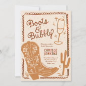 Terracotta Country Brautparty Brunch Einladung (Vorderseite)