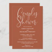Terracotta Couples Bridal Polterabend Einladung (Vorne/Hinten)