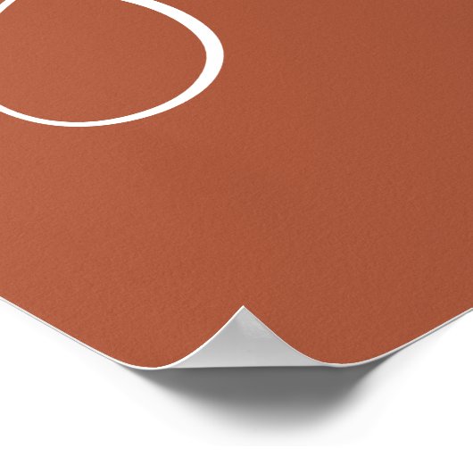 Terracotta Couples Dusche Begrüßungszeichen Poster (Ecke)