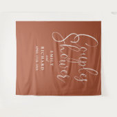 Terracotta Couples Polterabend Foto Hintergrund Wandteppich (Vorderseite (Horizontal))