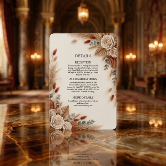 Terracotta Cream and Sage Minimalist Begleitkarte