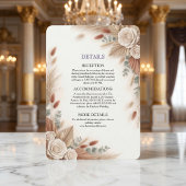 Terracotta Cream and Sage Minimalist Begleitkarte