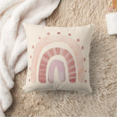 Terracotta Cream Boho Rainbow Kinderzimmer Throw K Kissen (Decke)