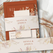 Terracotta Cream Botanical Folies Personalisiert Einladungsbanderole