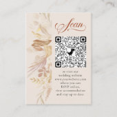 Terracotta Cream Botanical Online UAWG QR Code Begleitkarte (Vorderseite)