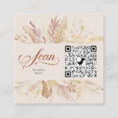 Terracotta Cream Botanical Online UAWG QR Code Begleitkarte (Vorderseite)