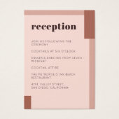 Terracotta Cream Earthy Moderne Hochzeitsempfehlun (Vorderseite)