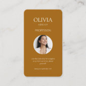 Terracotta & Creamy Ivory Foto SozialQR Code Visitenkarte (Vorderseite)