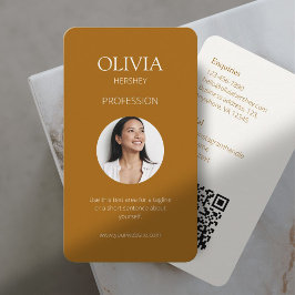 Terracotta & Creamy Ivory Foto SozialQR Code Visitenkarte