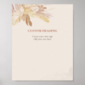 Terracotta Creme Botanisches Blattwerk Poster (Vorne)