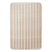 Terracotta Creme Moderner Minimalistischer Streife Badematte (Vorderseite Vertikal)