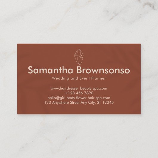 Terracotta Crystal Gem Visitenkarte (Rückseite)