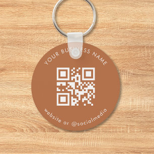 Terracotta Custom Business Qr Code Scan Schlüssela Schlüsselanhänger