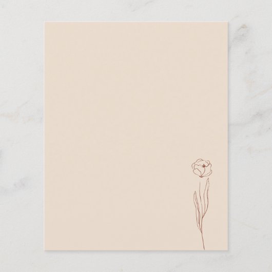 Terracotta Daisy Tiny Blume Budget Kinderdusche Flyer (Hinten)