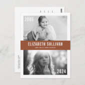 Terracotta Damand Now Foto Collage Abschluss Postkarte (Vorne/Hinten)