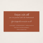 Terracotta dankt Ihnen für die Ermäßigungskarte (Rückseite)