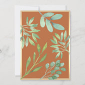 Terracotta Das Abendessen vor der Probe Einladung (Rückseite)