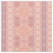 Terracotta Decorative Boho Tile Pattern Stoff (Nahaufnahme)