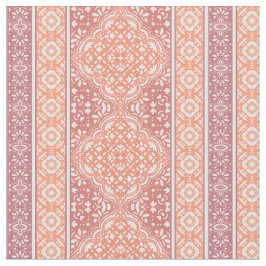 Terracotta Decorative Boho Tile Pattern Stoff