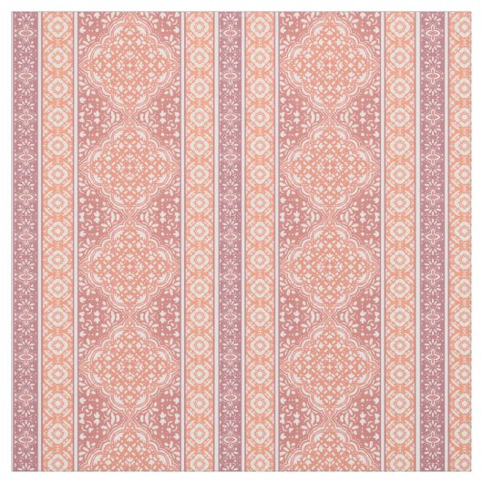 Terracotta Decorative Boho Tile Pattern Stoff (Muster)