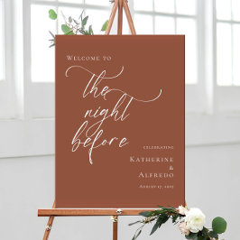 Terracotta Der Abend vor der Probe willkommen Poster