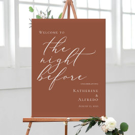 Terracotta Der Abend vor der Probe willkommen Poster