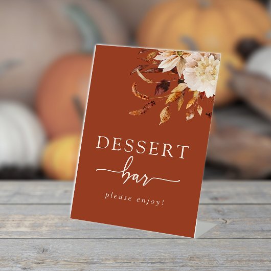 Terracotta Dessert Bar Sign Sockelschild