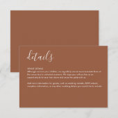 Terracotta Details Eintrittskarte Begleitkarte (Vorne/Hinten)