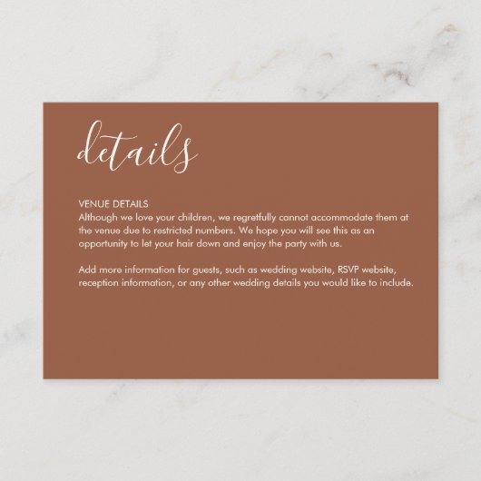 Terracotta Details Eintrittskarte Begleitkarte (Vorderseite)