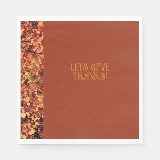Terracotta Dinner Herbstfest Dank Serviette (Vorderseite)
