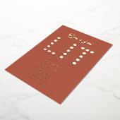 Terracotta Dream Get Lit Retro Christmas Party Folieneinladung (Gedreht)